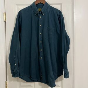 Vintage Evergreen Field Shirt | 90s Sportsman Workwear Button-up | Men's L